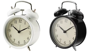 NUEVO IKEA DEKAD Silencio Cuarzo Reloj Alarma Bajo Voltaje Blanco/Negro 10 cm - Imagen 1 de 5