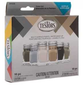 Testors Acrylic Paint 6 Piece Set Camoulfage New - Picture 1 of 1