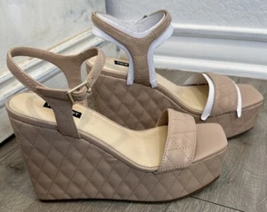 Nine West Wedge Heels Platform Shoes Quilted Womens Size 8.5M Nila3 - Picture 1 of 6