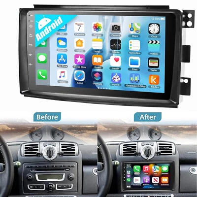 Per Smart Fortwo 451 2005-2010 Android 14 CarPlay 32G/64G Autoradio GPS WIFI KAM - Immagine 1 di 4