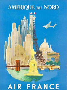 98088 Amerique Du Nord North America Airline United Wall Print Poster UK