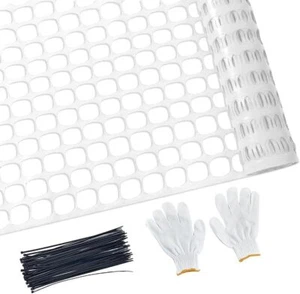 Plastic Mesh Fence Safety Fence, 4'x100' Roll with 100 Zip Ties, Resuable for - Picture 1 of 1