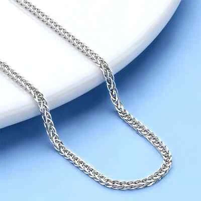 Pure Platinum 950 Chain Women Lucky 1.5mm Wheat Necklace 4.4-4.5g/17.9inch - Image 1 of 4