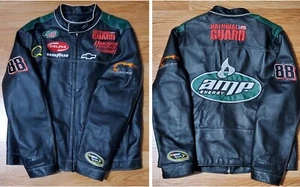 Leather NASCAR Jacket JR Nation Dale Earnhardt Jr Racing National Guard Wilson L - Picture 1 of 19
