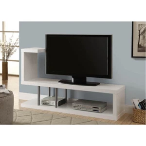Hollow-Core TV Media Console Stand, For Flat-Panel TVs Up To 47" In White - Picture 1 of 2