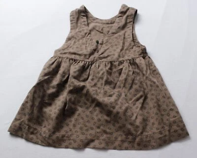 Zara девочки животных печати без рукавов круглый вырез платье BL1 коричневый размер 4 лет новый с Ярлыками - Изображение 1 из 3