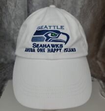 Seattle Seahawks Dad Hat White Aruba One Happy Island strapback cap