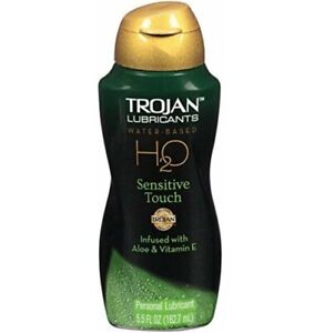 Trojan Lubricants H2O Water Based Lubricant Personal Sensitive Touch 5.5Oz 162ml