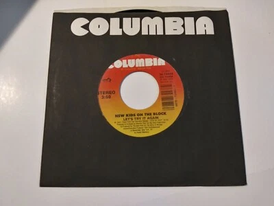 New Kids On The Block Let's Try It Again Unplayed Original Columbia Record 1990 - Image 1 of 3