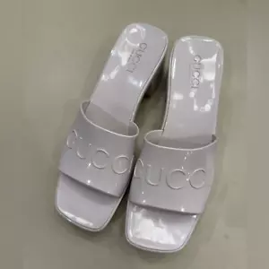 Gucci weiße Gummi Pantoletten mit Absatz Damen 8 GUC1660845 - Bild 1 von 8