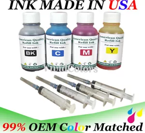 Refill 4 Dye ink for HP 902 906XL 902XL OfficeJet Pro 6954 6960 6962 6968 6975 - Picture 1 of 1