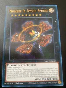 Number 9: Dyson Sphere MGED-EN089 Gold Rare Yu-Gi-Oh Card 1st Edition New - Picture 1 of 2