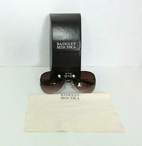 BADGLEY MISCHKA Sunglasses Adrienne Brown Frame Brown Gradient Lens 64-12-130mm - Picture 1 of 6