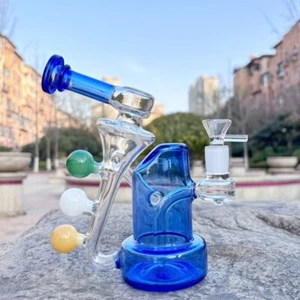 Unique 8inch Glass Bong Recycler Smoking Tornado Bubbler Water Pipe Percolator - Bild 1 von 16