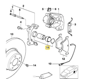 Nuevo juego de reparación de pinzas de freno trasero genuino BMW 34211166238 - Imagen 1 de 1