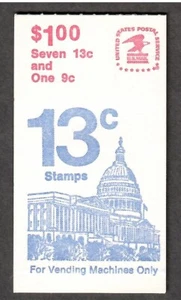 US Booklet # BK131 , Capitol Dome / Flag , VF OG NH - I Combine S/H - Picture 1 of 1