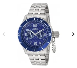 Banda plateada y cara azul Invicta 14887 - Imagen 1 de 3