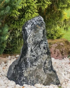 Quellstein Black Beauty 85cm Naturstein Gartenbrunnen Springbrunnen Komplettset - Bild 1 von 9