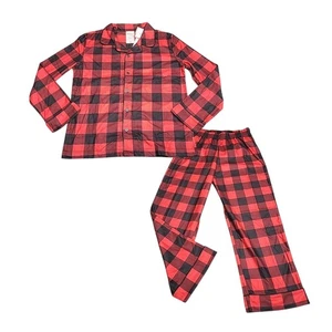 Wondershop Boys Girls Buffalo Check Family Pajama Set Large Size 10/12 Red - Picture 1 of 12