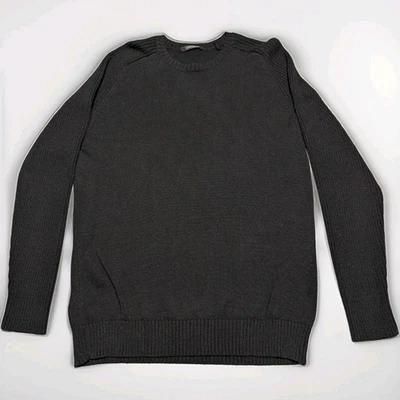 Jaeger Jumper Merino Wool Men's Size Large Black Pullover Crew Neck Knit  - Image 1 of 4