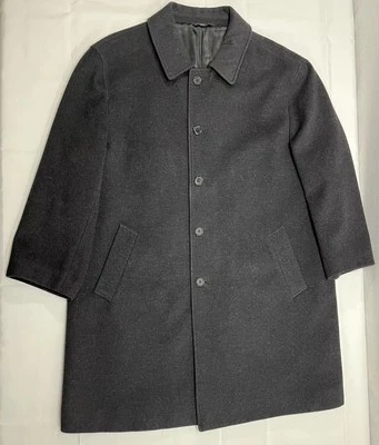 Brooks Brothers 346 Mens Wool Cashmere Overcoat 46 R Regular Black Dress Coat - Image 1 of 4