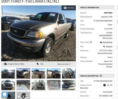 Alternator Heritage 8-280 Fits 97-04 FORD F150 PICKUP 4243045 Foto 1 de 4