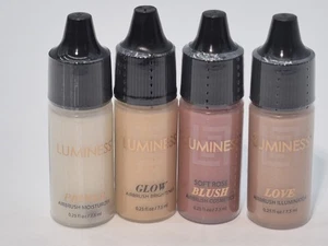 Lot 4 Luminess Airbrush Rose Blush, Love Illuminator, Glow Brightener, Primer - Picture 1 of 10