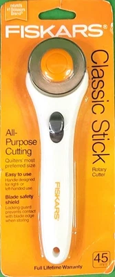Fiskars Classic Stick вращающийся резак 45 мм титан ремесло инструмент руководство 197950-1009 - Изображение 1 из 4