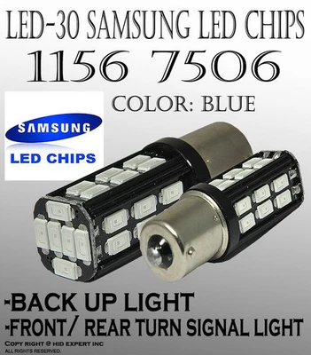 ICBEAMER Samsung LED 1156 30W SMD Azul Reemplazar Bombilla Señal de Giro Trasera B637 Foto 1 de 4