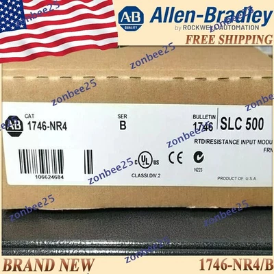 New Sealed AB 1746-NR4/B SLC 4Point Resistance Input Module Free Ship - Image 1 of 4