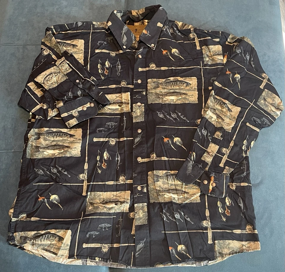 Camisa de expedición Duck Head para hombre talla XL azul al aire libre cabina pesca deporte Foto 1 de 4