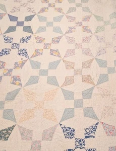SIGNED from 1941! Antique 72" x 81" NINE PATCH Quilt HEAVILY QUILTED - Picture 1 of 19