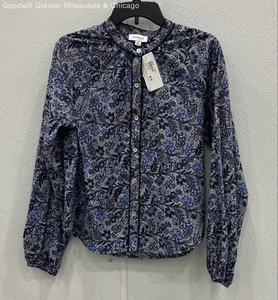Neu mit Etikett Evereve Damengröße M blau-weiß geknöpftes Shirt - Bild 1 von 3