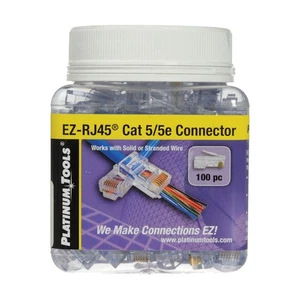 EZ-RJ45 Platinum Modular Plugs for CAT5E Wire Pack of 100 - Afbeelding 1 van 2