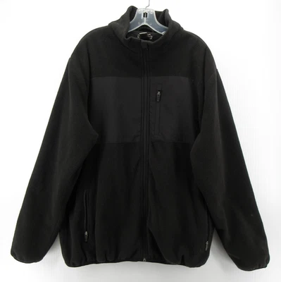 Carbon 2 Cobalt Jacket Men XL Black Fleece Coat Full Zip Hiking Outdoor Logo - Image 1 of 4