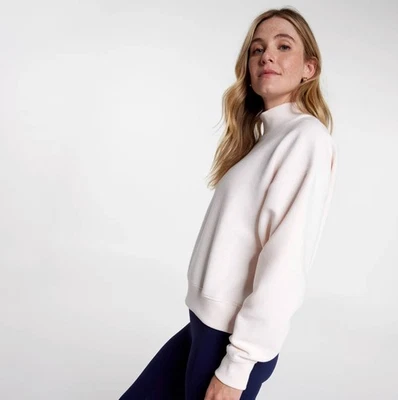 Pulôver funil feminino Calia wedge rosa desbotado novo com etiquetas - Imagem 1 de 4