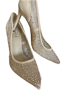 Zapatos Sam Edelman para mujer talla 9 malla avellana madera de haya rosa punta tacones elegantes Foto 1 de 4