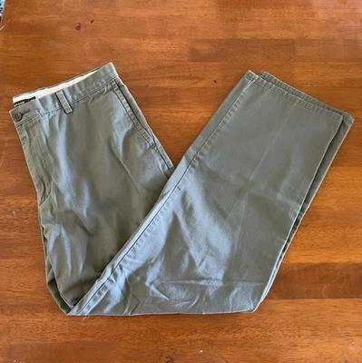 Dockers Flat Front Straight Fit Mens Pants Size 34x32 Brown Chino - Image 1 of 4