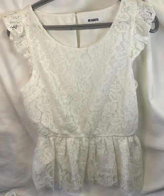 BB Dakota на первый взгляд пеплум кружевной верх с бахромой старинный слоновой кости с подкладкой - размер S - Изображение 1 из 4