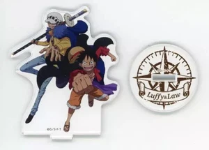 One Piece Acrylic Stand Luffy & Law Double Character 3.5x2.8in Used - Picture 1 of 1
