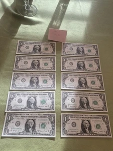 **10 PC LOT** CONSECUTIVE 1963A $1 Bills- St. Louis - Picture 1 of 4