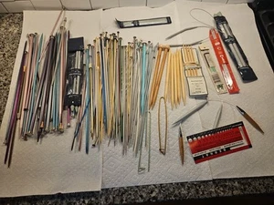 Vintage Boye Susan Bates  Knitting Needles Lot Over 130 Pieces (1)u - Picture 1 of 8