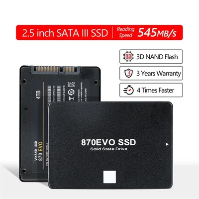 Ultra-Fast 870 EVO SSD 1/2/4TB 560MB/s Read Speed SATA III 2.5" for Desktop PC - Image 1 of 4