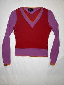 Etro Italy Shirt Women Size 44 Red Long Sleeve - Picture 1 of 7