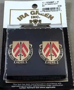 US Army 293rd Support Battalion Unit Crest Insignia - New Pair - Picture 1 of 1
