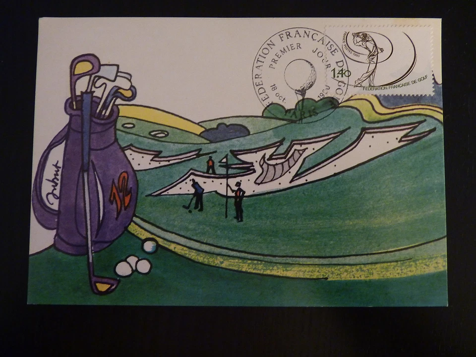 France Premier Day FDC Yvert 2105 The Golf Ball 1,40F Paris - Image 1 of 1