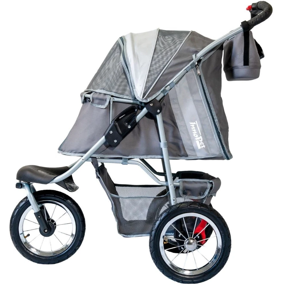 InnoPet Hundebuggy mit Luftreifen Comfort Air Eco grau Hundewagen IPS-041/G