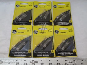 (12) New GE 562 Miniature Lamp Bulb 10w Courtesy 12 volt Rigid Loop T3  - Picture 1 of 3