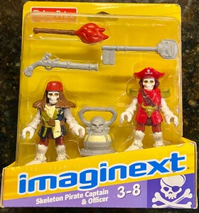 PIRATE CAPTAIN & OFFICER Parrot Map Spyglass Fisher-Price IMAGINEXT NEW 2012 - Picture 1 of 2