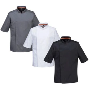 PORTWEST MeshAir Pro Jacket Short Sleeve Breathable C738 Chef Kitchen Catering - Picture 1 of 11